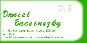 daniel bacsinszky business card